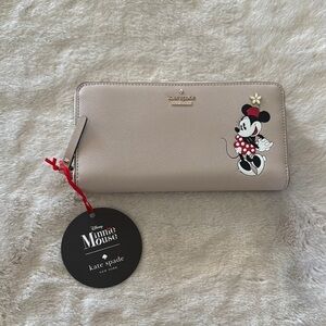 Kate Spade Beige Minnie Mouse Wallet